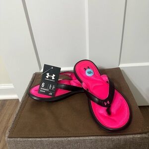 Under Armour Pink and Black Women's Sandals